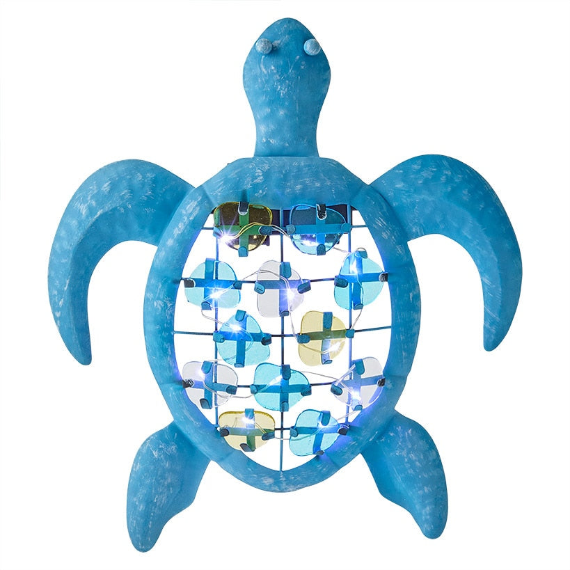 Lighted Outdoor Coastal Metal Wall Decor