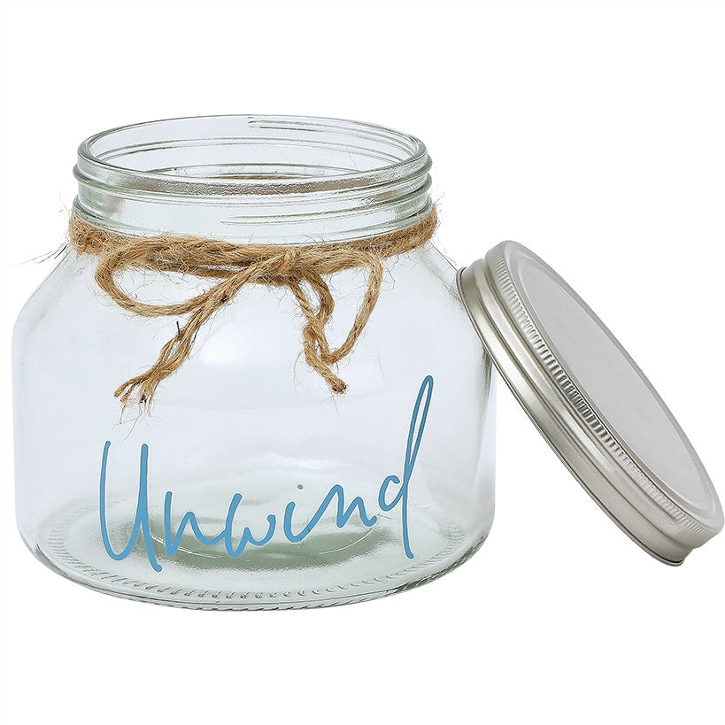 Coastal Laundry Storage Glass Jar