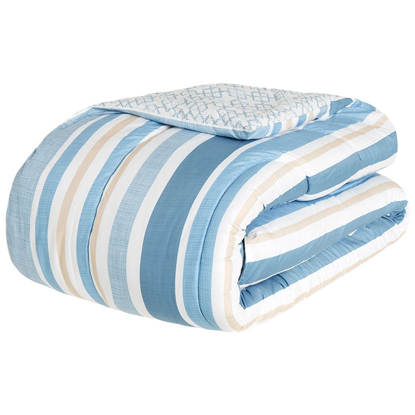 Coastal Stripe Full/Queen or King Comforter Set, Decorative Pillow