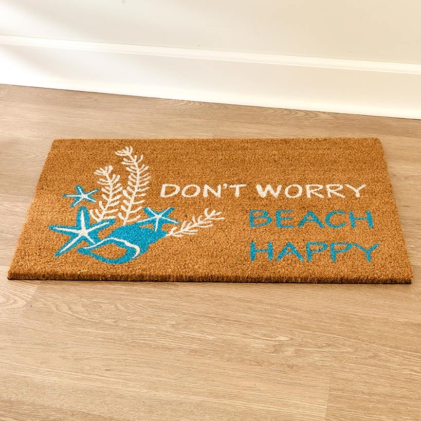 Coastal Themed Coir Outdoor Doormat#select-doormat_don't-worry