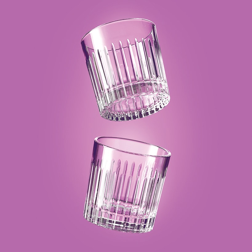 Cocktail Glass and Crown Ice Mold Gift Set
