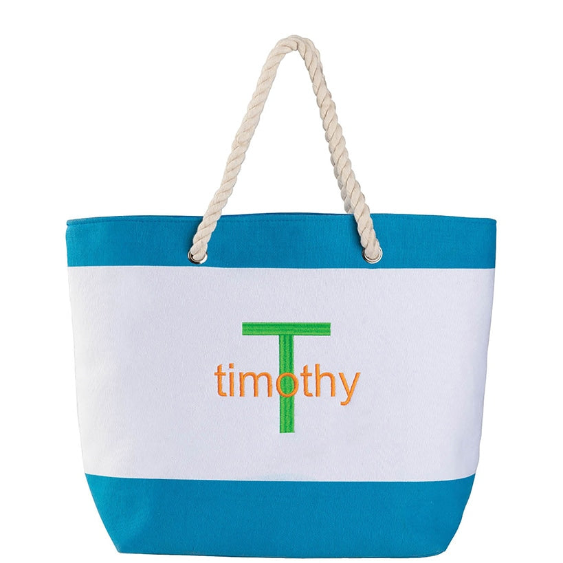 Personalized Colorful Beach Tote