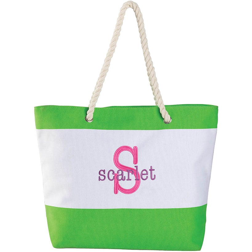 Personalized Colorful Beach Tote