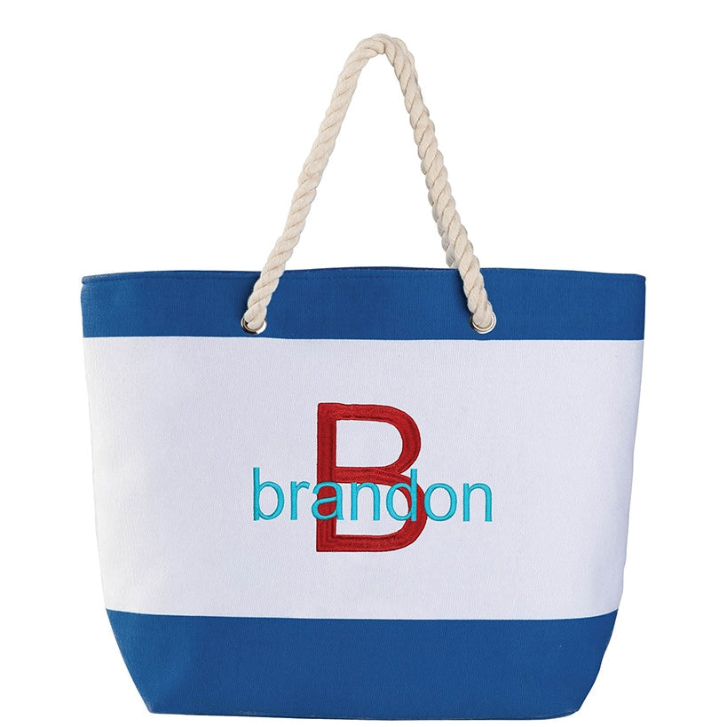 Personalized Colorful Beach Tote