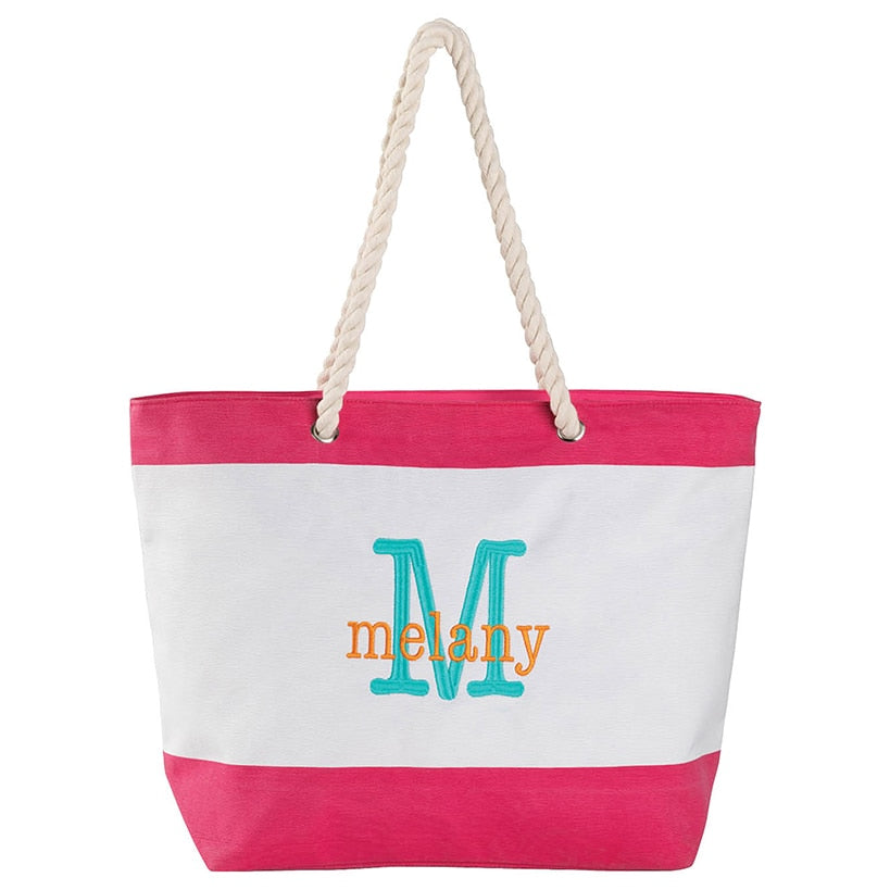 Personalized Colorful Beach Tote