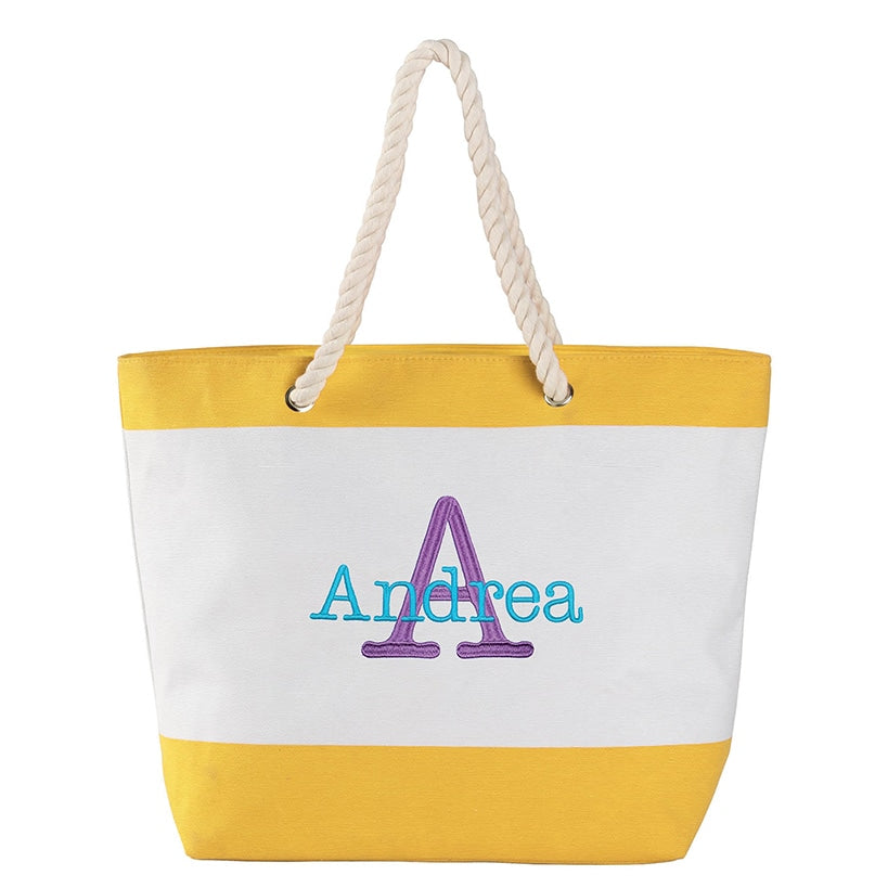 Personalized Colorful Beach Tote
