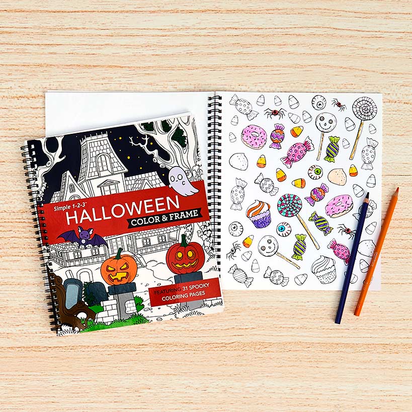 Simple 1-2-3 Color & Frame Coloring Books