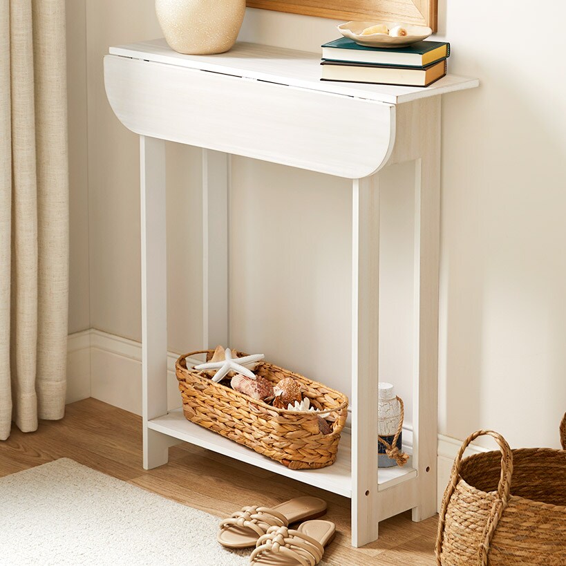 Wood Console Table with Drop Leaf - 30"H