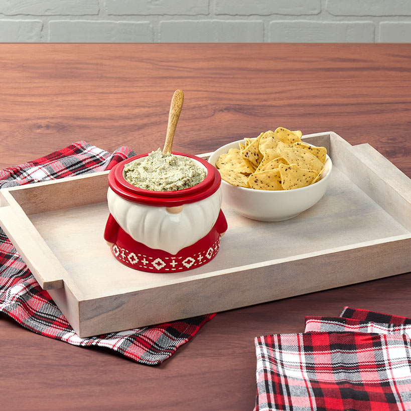 Festive Cool or Warm Dip Server
