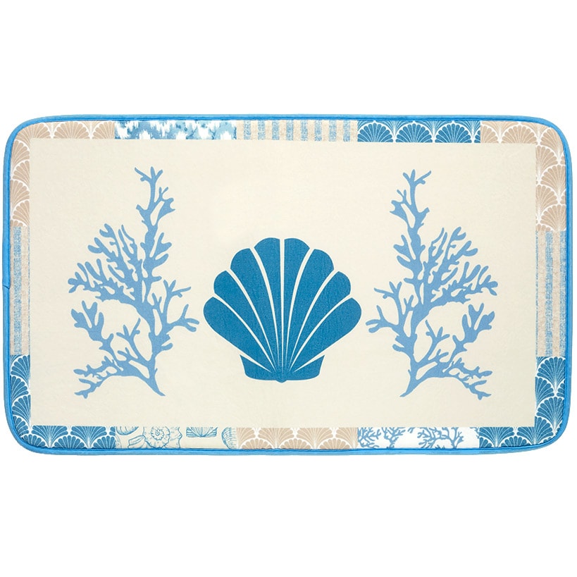 Coral Patch Shower Curtain, Bath Rug, Hand Towels, Valance, or Hooks