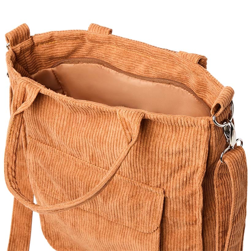 Women's Corduroy Crossbody Tote Bag#select-color_tan