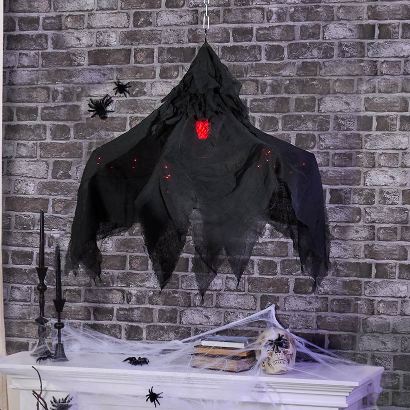 Halloween Shrouded Creepy Chandelier - Black or Chalky