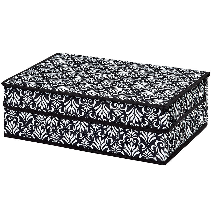 Damask Bedroom or Closet Storage Bin Organizer