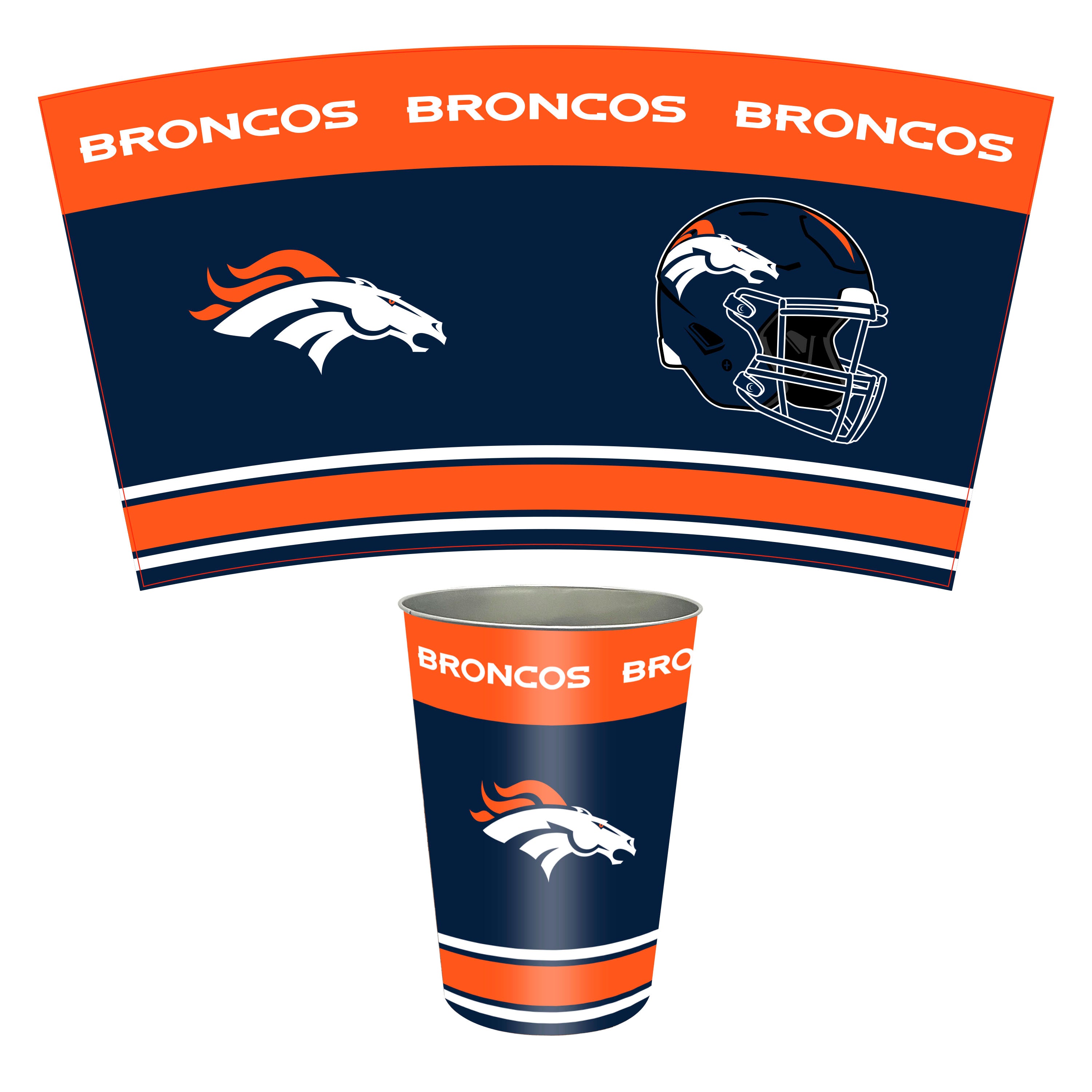 NFL Tin Wastebasket