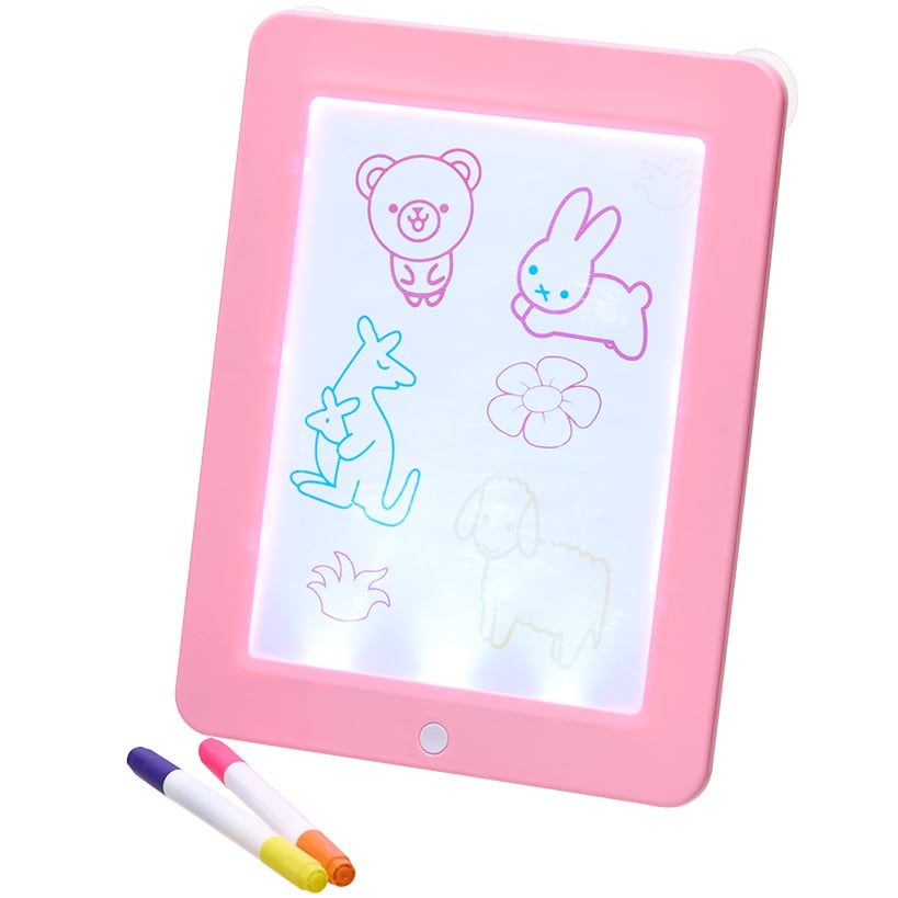 Dry-Erase Drawing Board With Light And Stencils