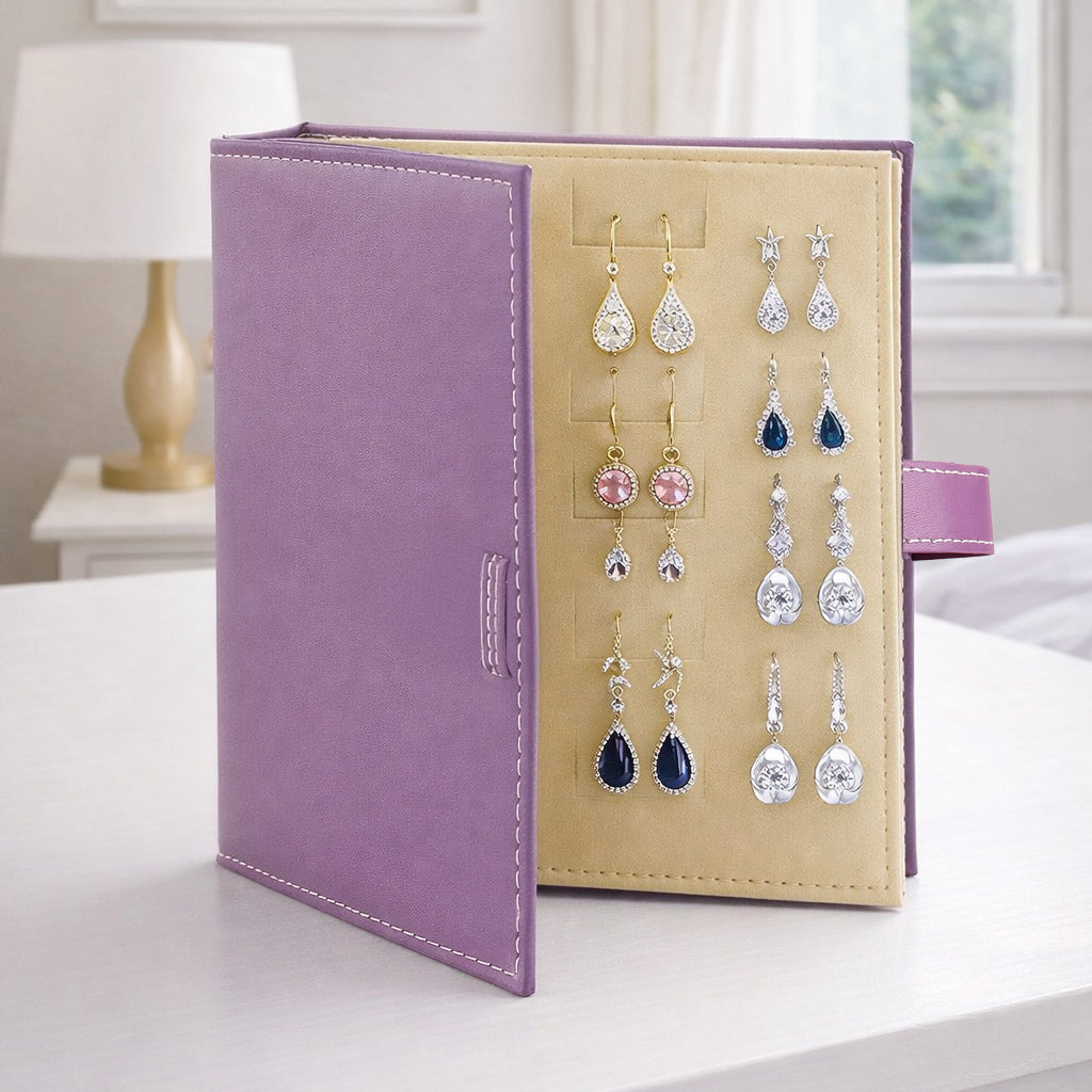 Earring Organizer Book Portable Earring Holder 36 Pairs