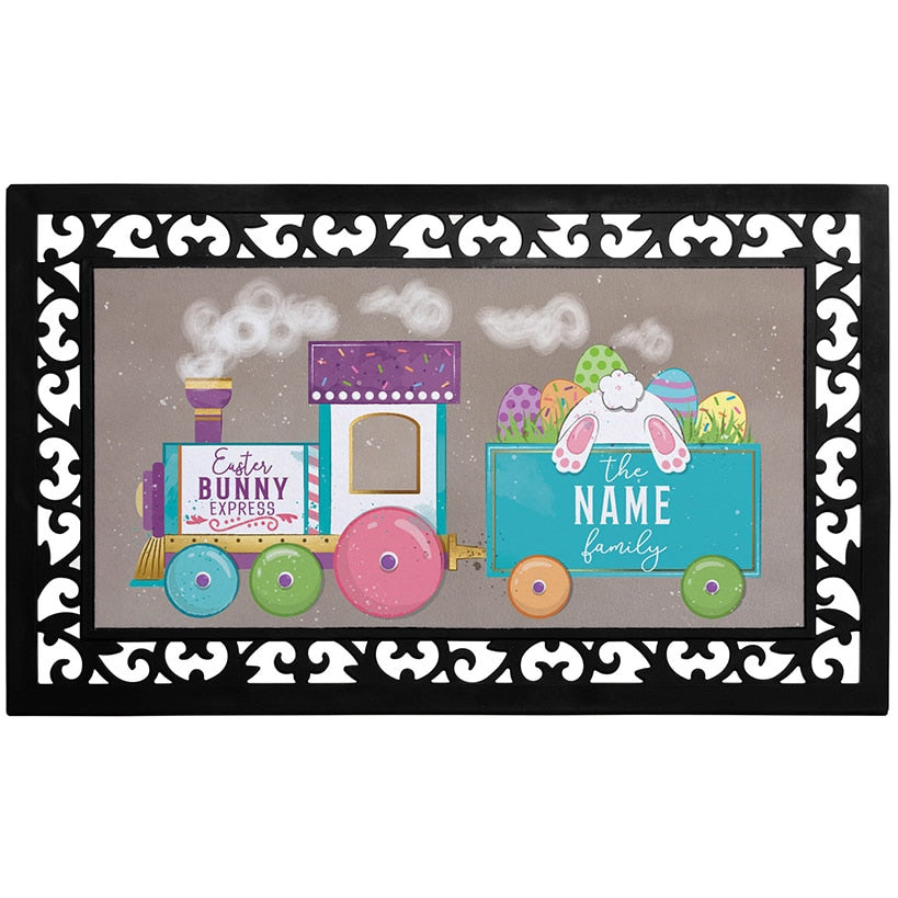 Personalized Easter Doormats with Rubber Frame