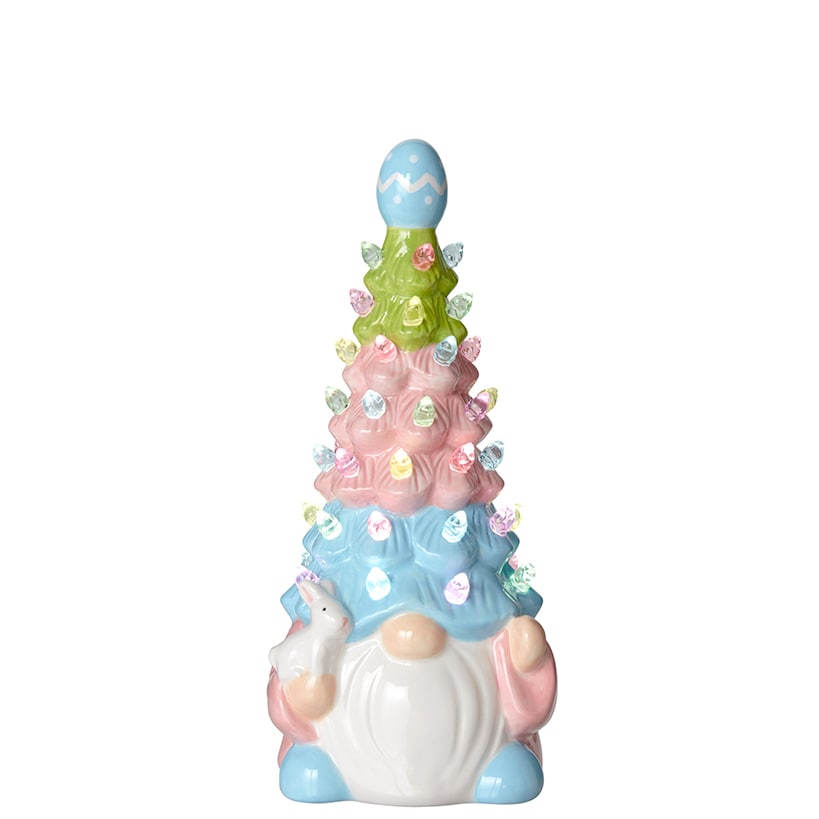 Retro Easter Lighted Gnome Tree - Small or Large
