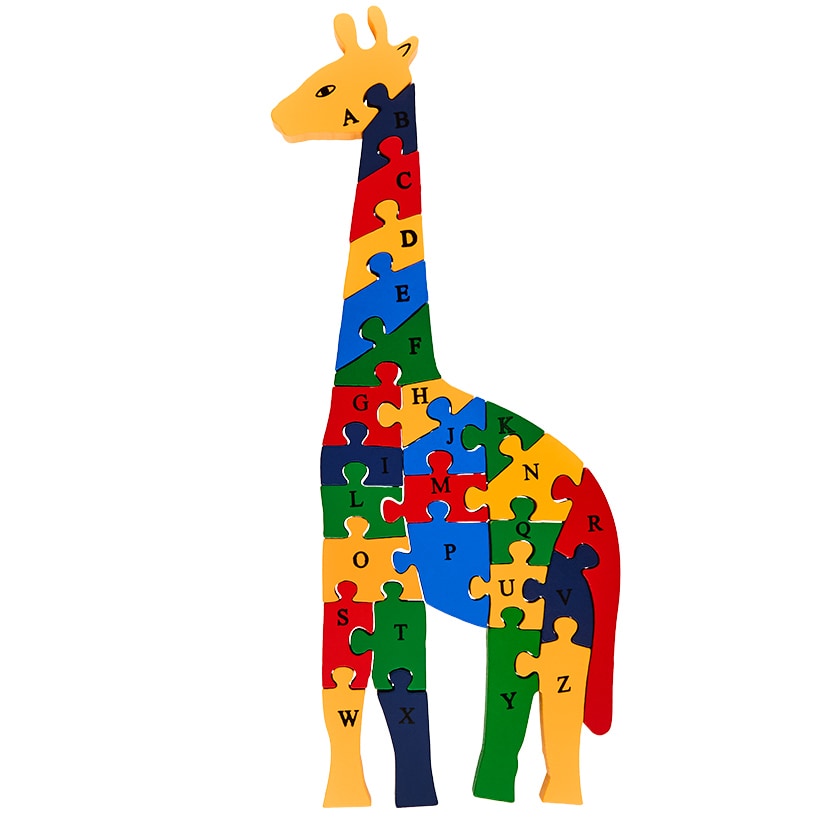 Kids' Learning Alphabet and Numbers Wooden Puzzle