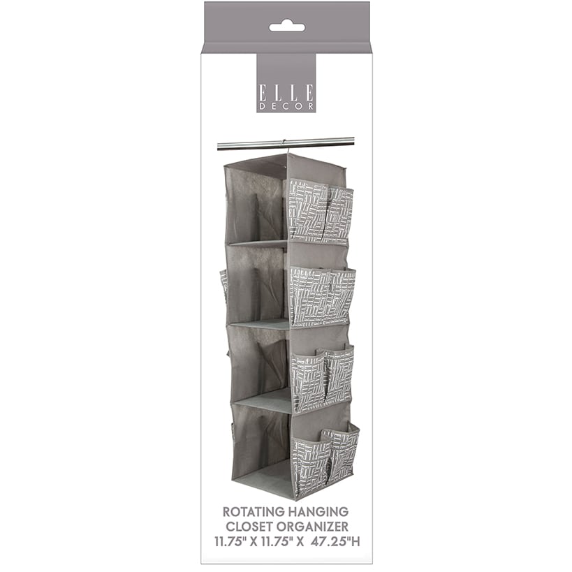 Elle Decor Rotating Hanging Closet Organizer