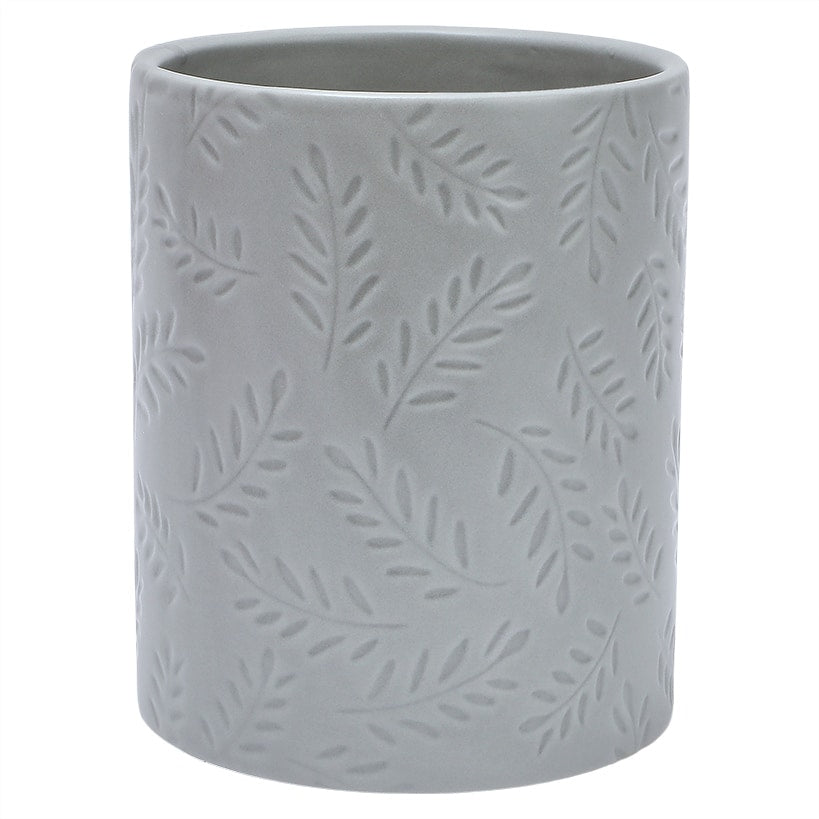 Embossed Kitchen Tool Crock Decorative Utensil Holder