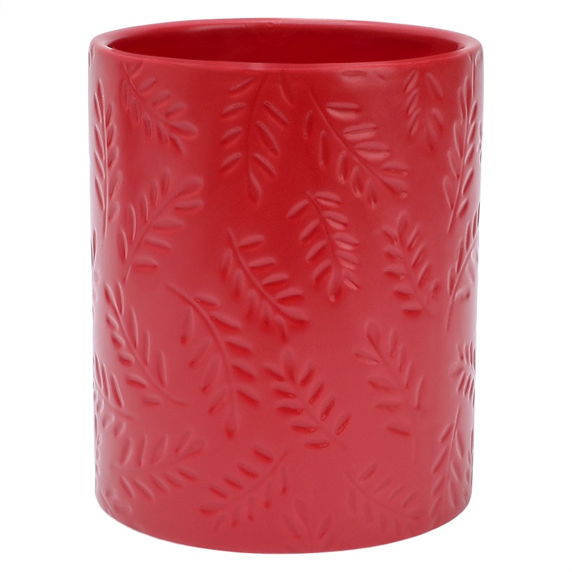 Embossed Kitchen Tool Crock Decorative Utensil Holder