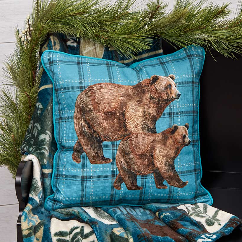 Wildlife Explorer Embroidered Decorative Pillow
