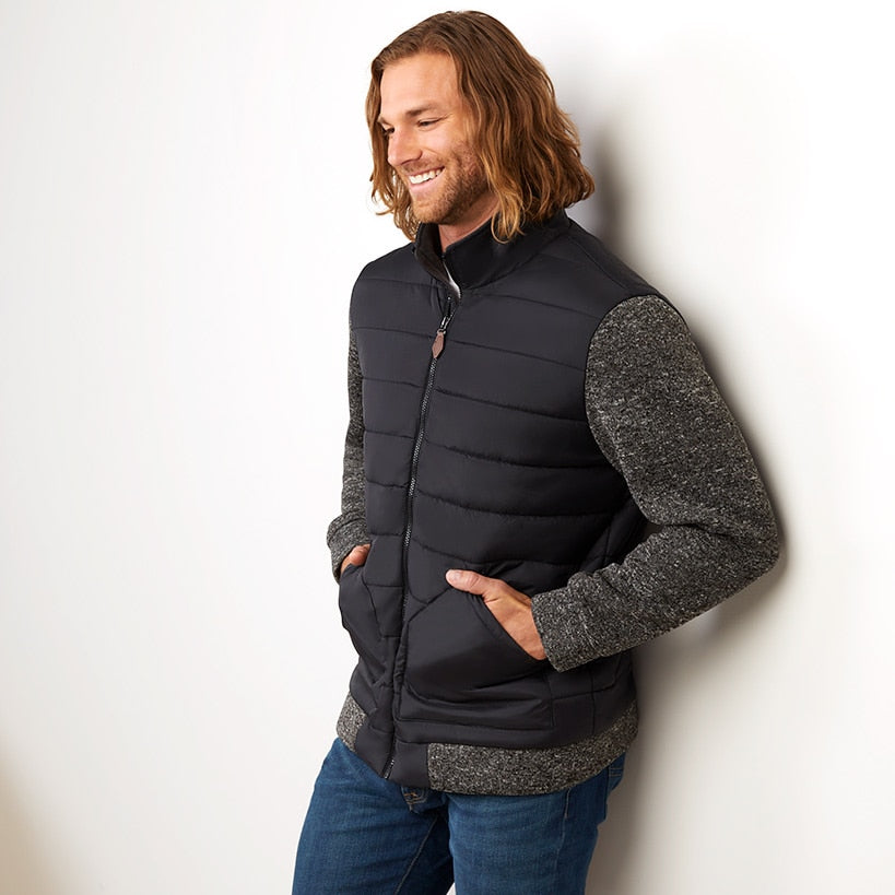 Evoke Men's Sweater Fleece Puffer