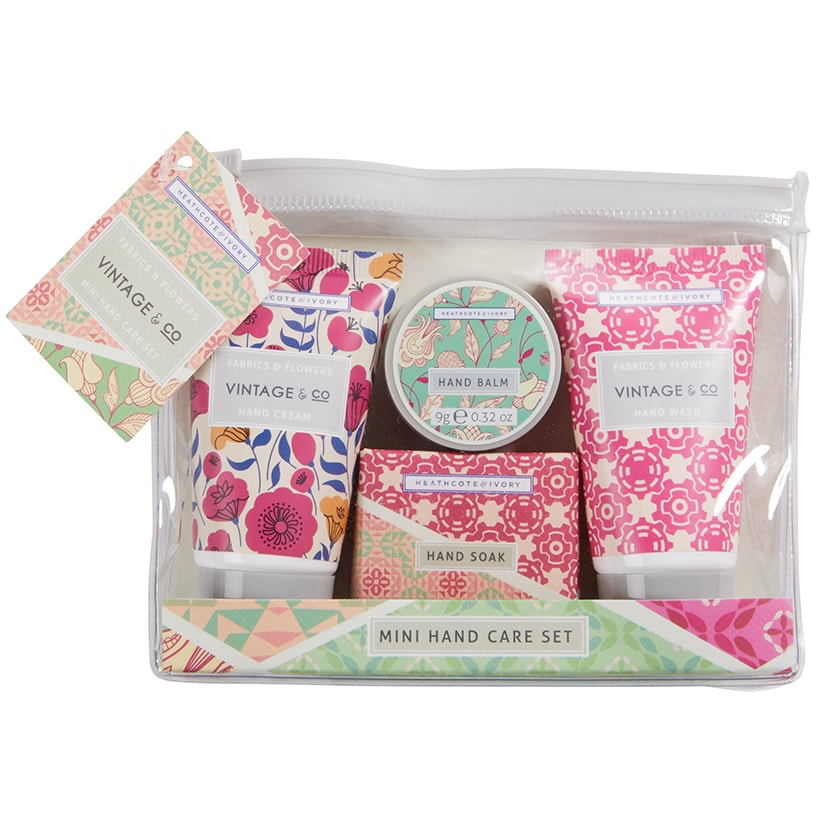 Fabric & Flowers Hand Care Set - Cream, Wash, Soak, and Balm