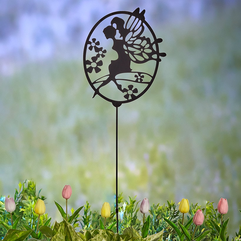 Fairy Garden Silhouette Stake – Decorative Outdoor Accent