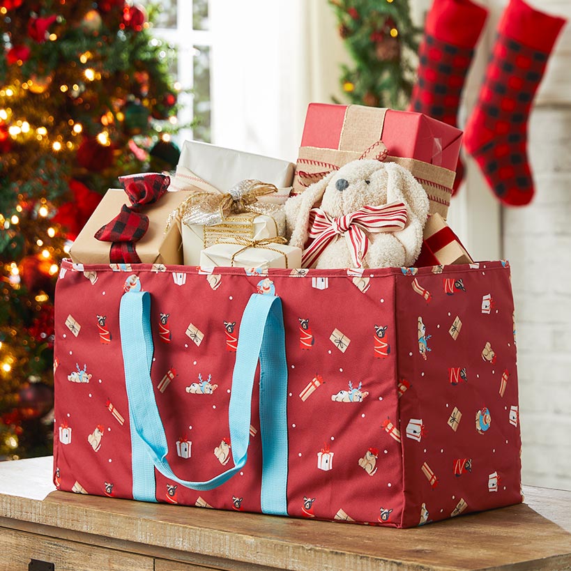 Festive Holiday Household Utility Tote Bag with Handles#select-item_christmas-dog