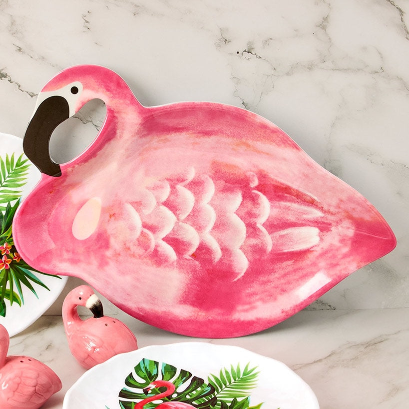 Flamingo in Paradise Tableware - 12" Serving Platter