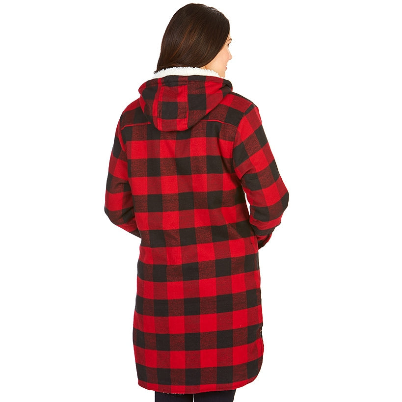 Sherpa-Lined Flannel Boyfriend Jackets