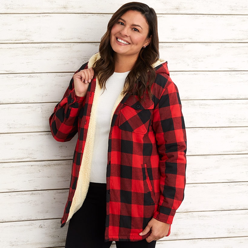 Sherpa Lined Boyfriend Jacket#select-color_red