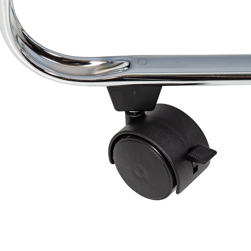 Folding Kitchen Cart with Metal Basket