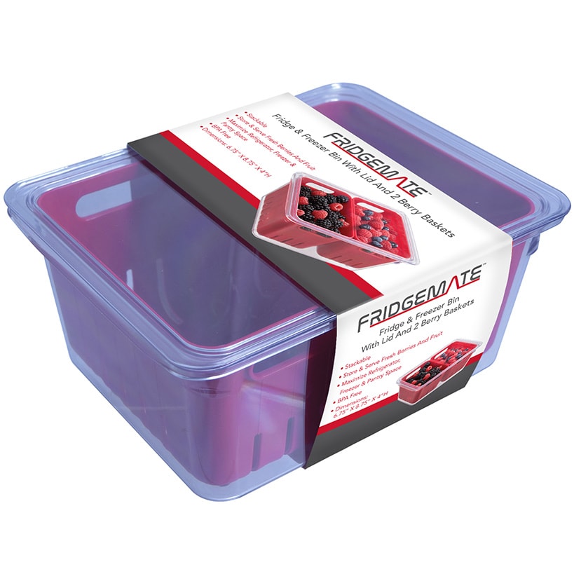 FridgeMate Square Bin with Berry Basket