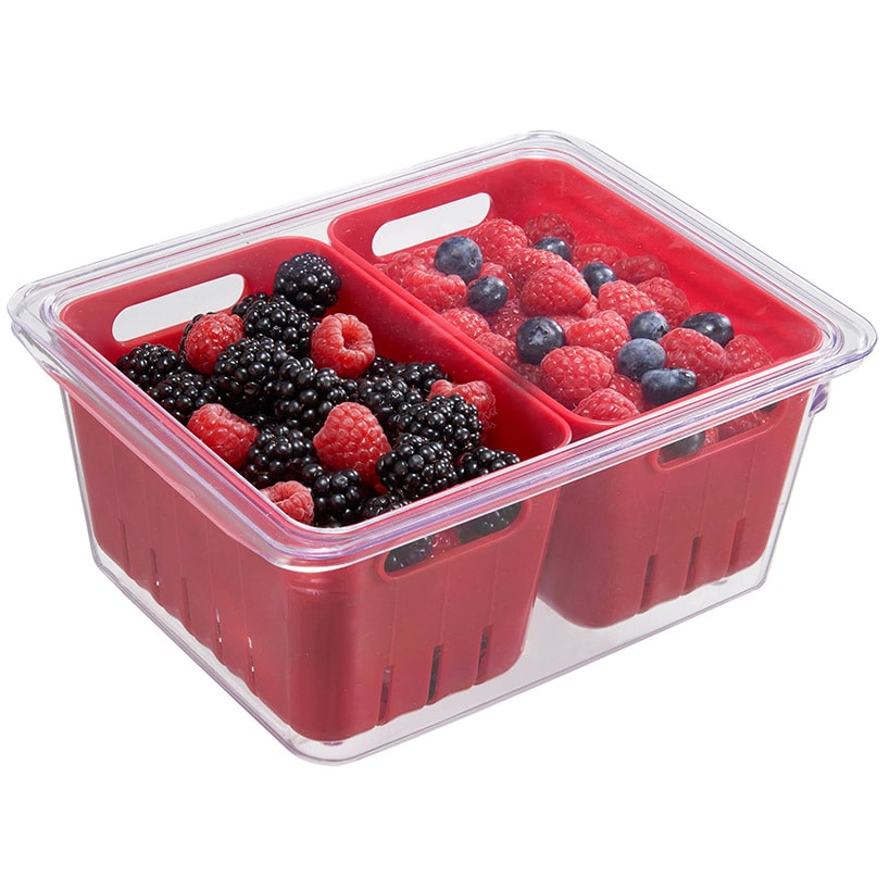 FridgeMate Square Bin with Berry Basket