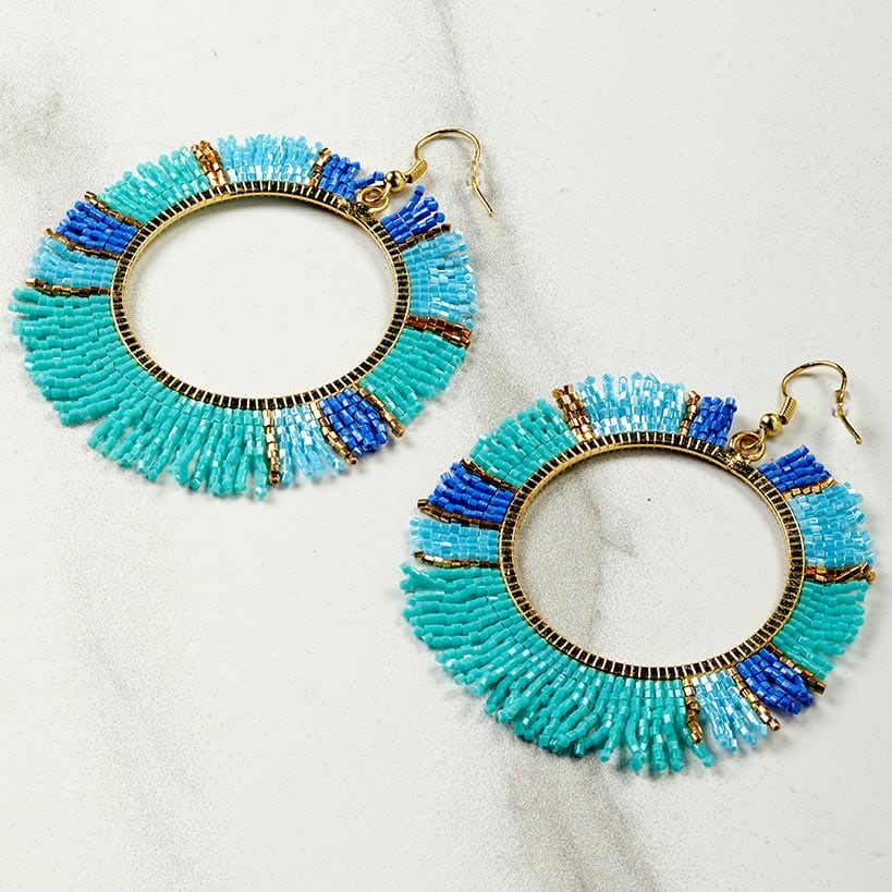 Turquoise Fringe Beaded Jewelry