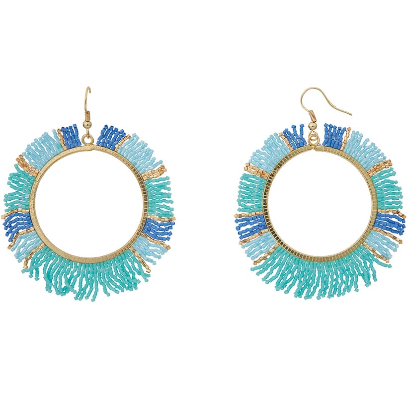 Turquoise Fringe Beaded Jewelry