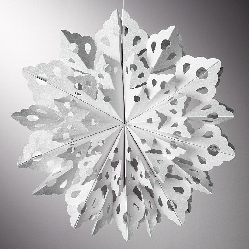 Frosted Paper Snowflakes