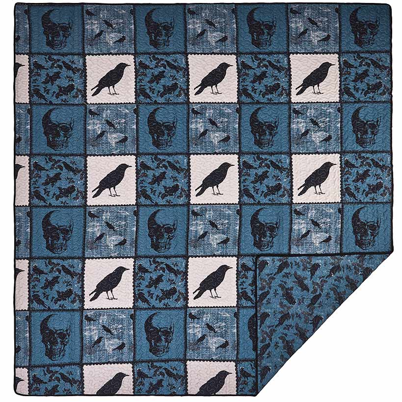 The Raven Quilt Sham