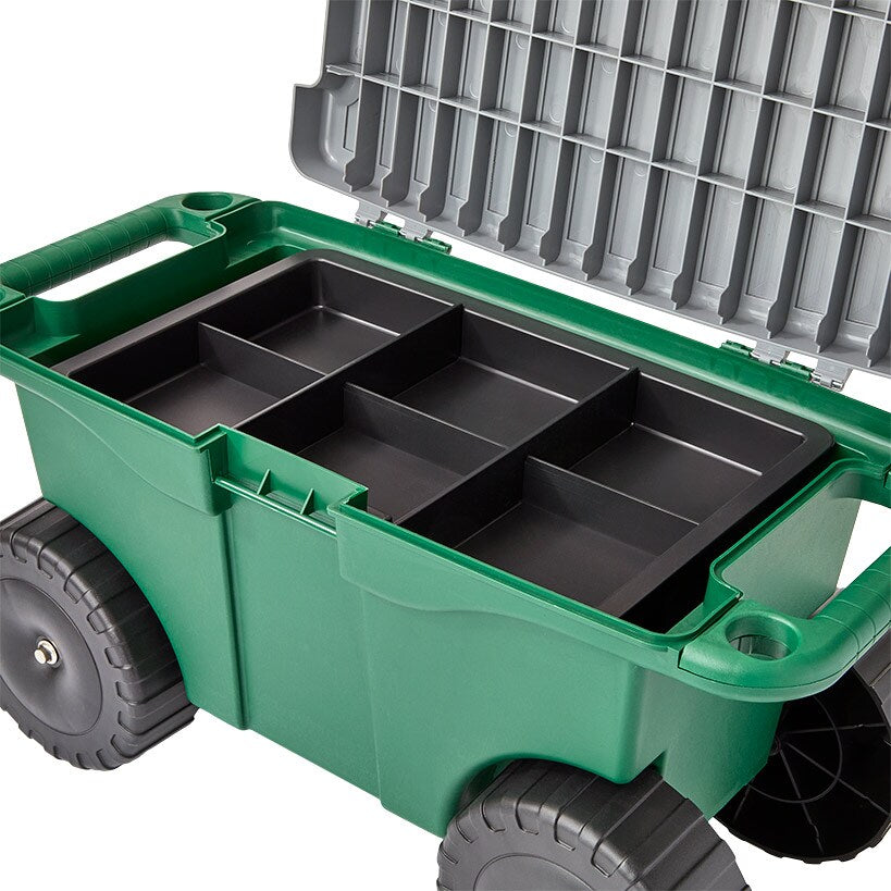 Mobile Garden Cart with Tool Storage and Tray