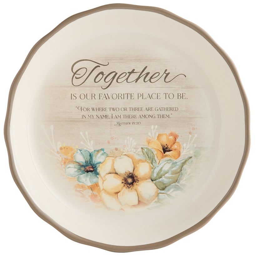 Gather Together Collection - Pie Plate, Wall Cross, Measuring Spoons, Tray