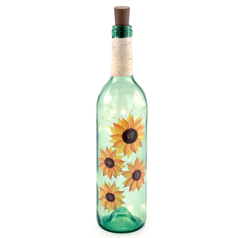 Lighted Decorative Glass Bottles