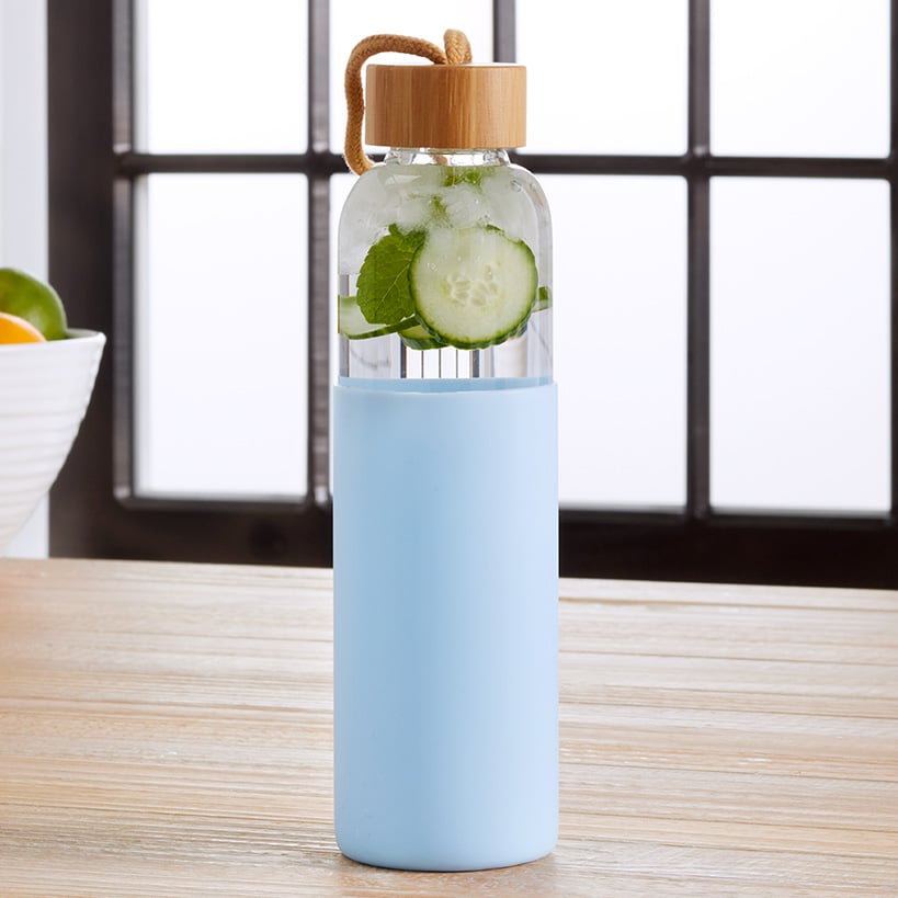 Glass Water Bottles with Silicone Sleeve