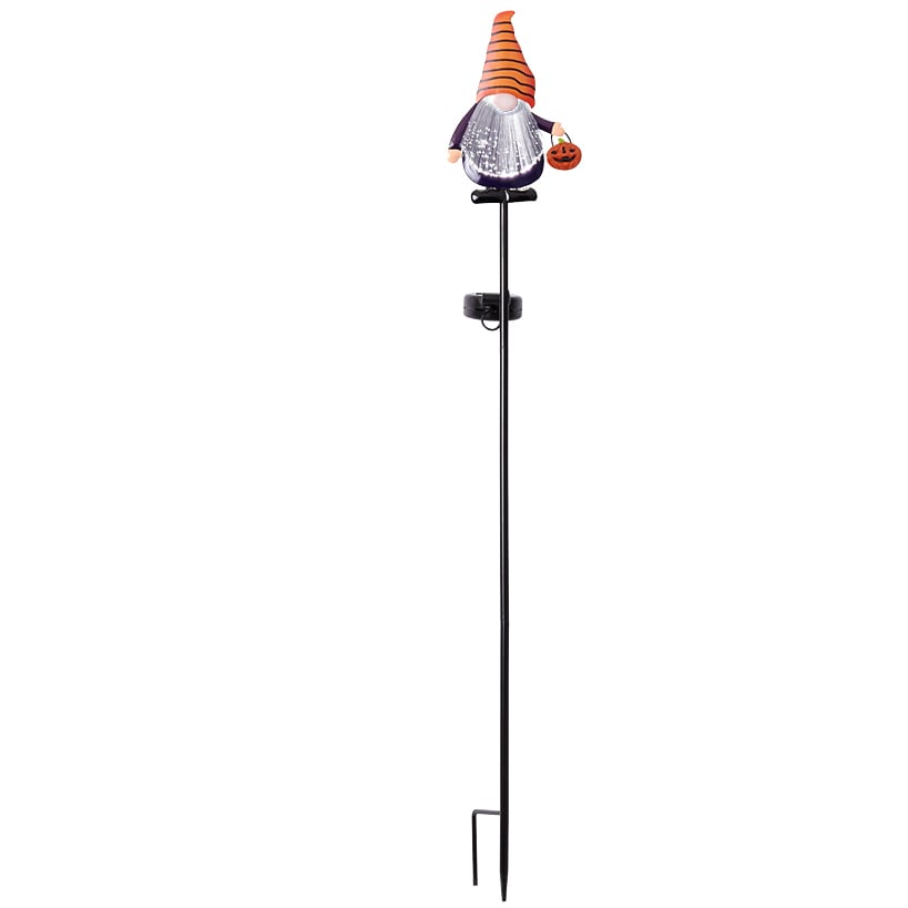 Fiber Optic Halloween Witch Gnome Garden Stake