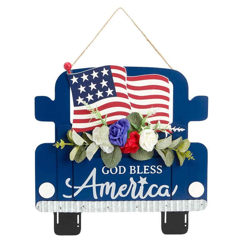 Americana Patriotic Signs and Decor House Truck Block