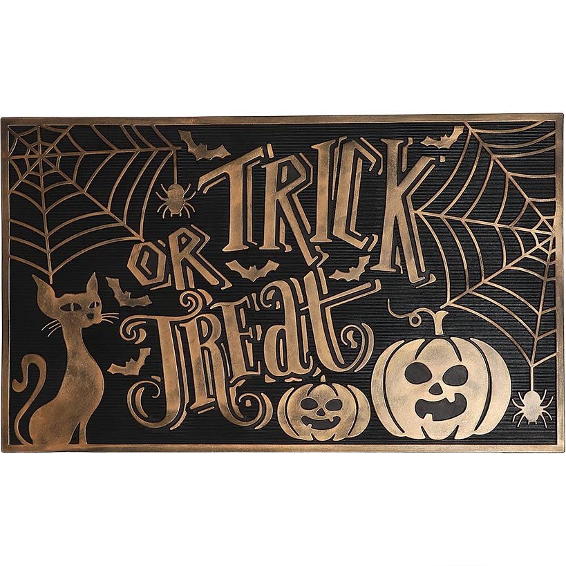 Haunted Halloween Rubber Doormat