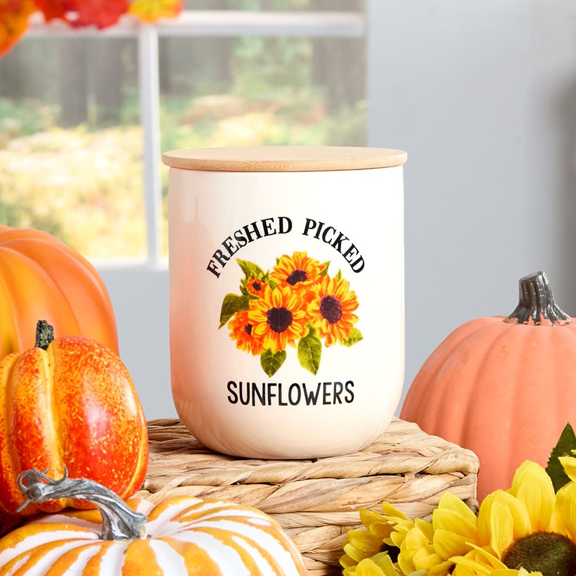 Harvest Canisters with Bamboo Lids