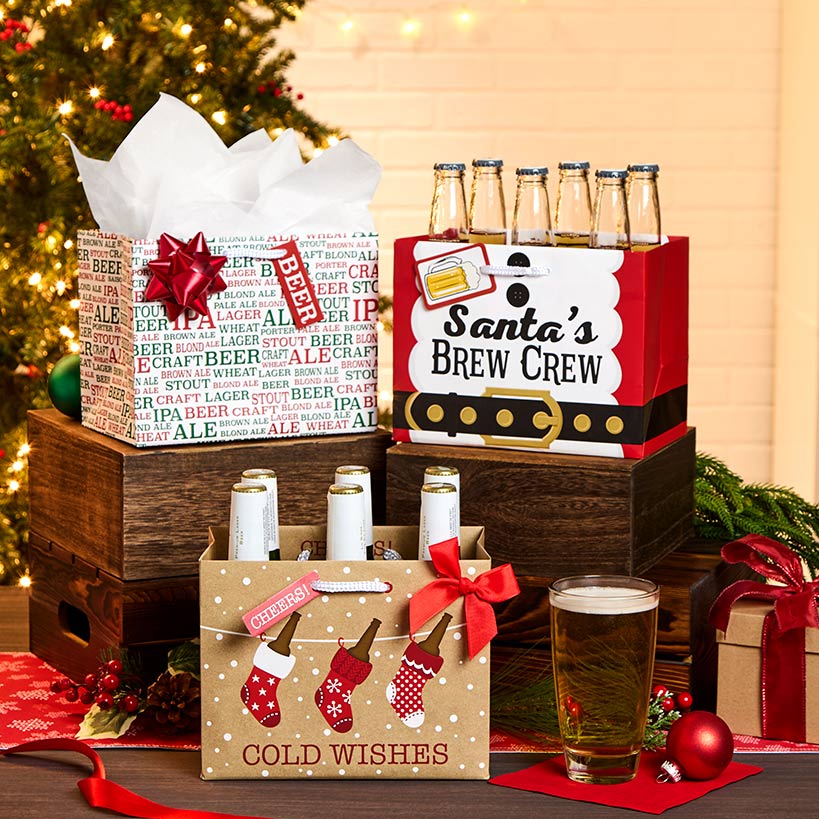 Set of 3 Heavyweight Beer Gift Bags